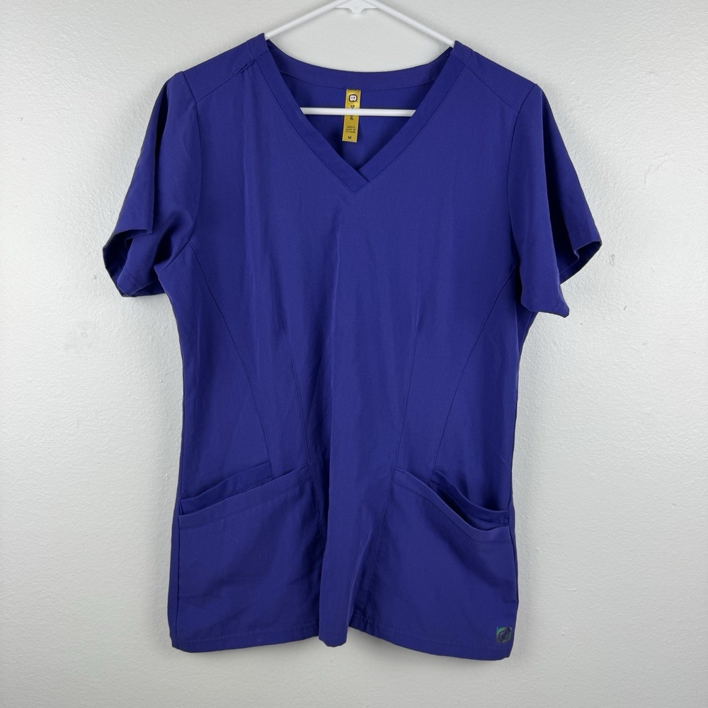 WONDERWINK AERO Womens Scrub V-Neck Top - 4 pockets - Purple‎ - M